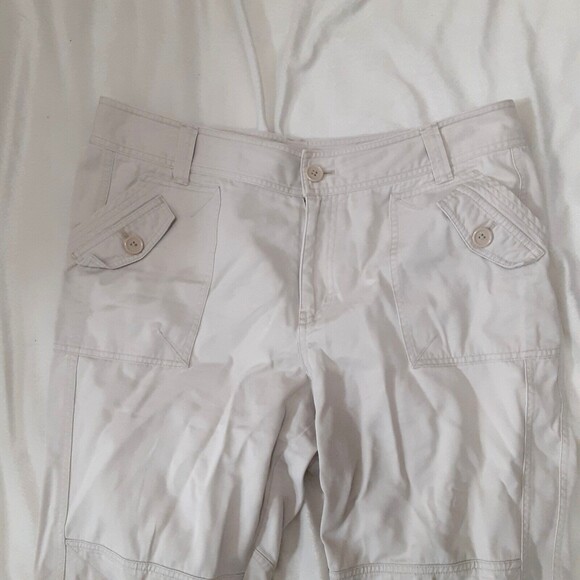 Venezia cropped khaki pants 16 100% cotton 36" waist 21" inseam - Picture 2 of 3